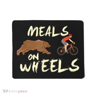 Meals On Wheels Cycling & Nature Design For Mountain Biker Mousepad