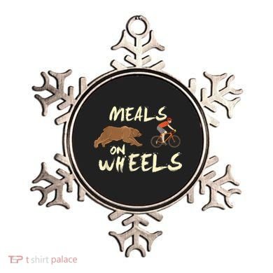 Meals On Wheels Cycling & Nature Design For Mountain Biker Ornament