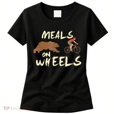 Meals On Wheels Cycling & Nature Design For Mountain Biker Women's T-Shirt