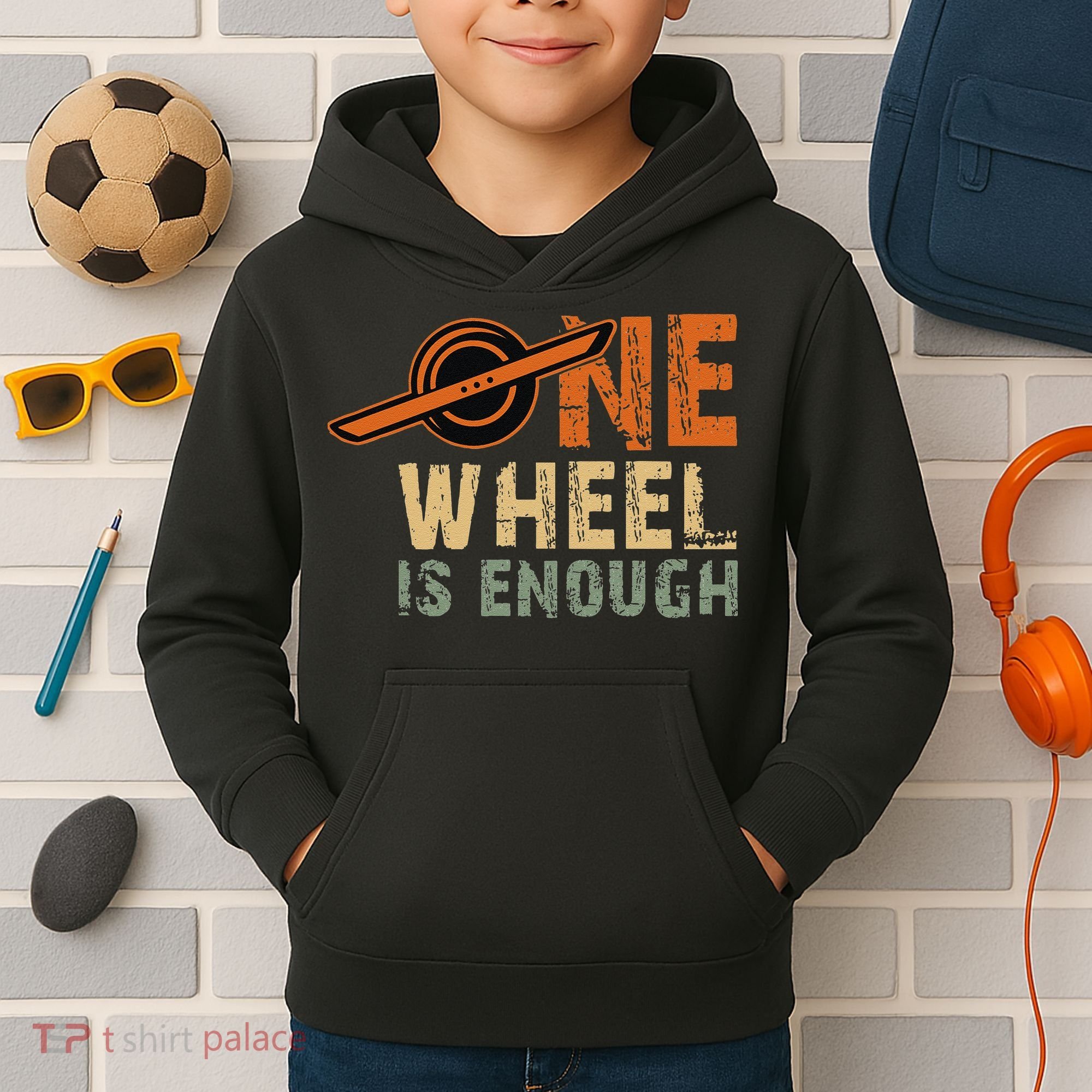 Monowheel One Wheel Skateboarding Electric Skateboard Float Kids Hoodie