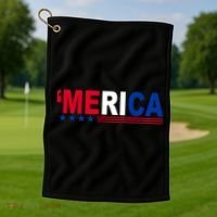 Merica Patriotic 4th Of July Golf Towel thumb 1