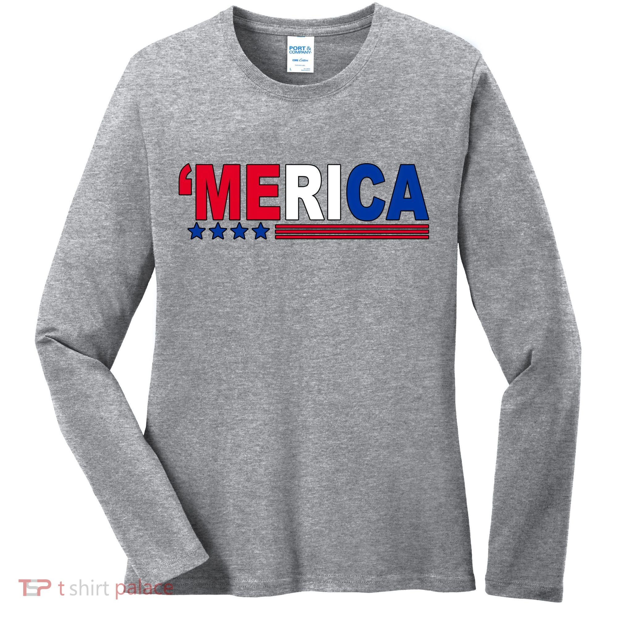 Merica Patriotic 4th Of July Women's Long Sleeve Shirt