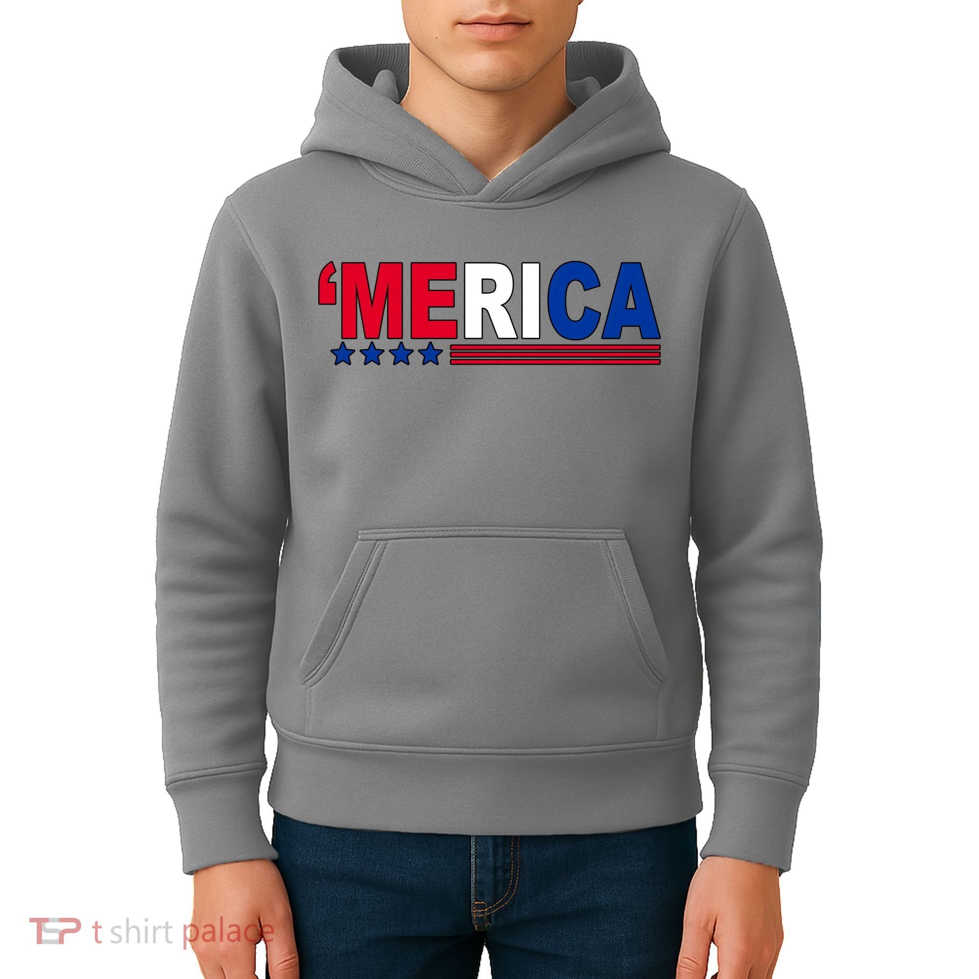 Merica Patriotic 4th Of July Kids Hoodie