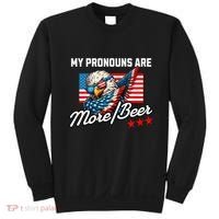 My Pronouns Are More Beer Usa Eagle American Sweatshirt thumb 0