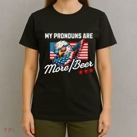 My Pronouns Are More Beer Usa Eagle American T-Shirt thumb 4