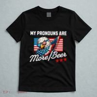 My Pronouns Are More Beer Usa Eagle American T-Shirt thumb 5