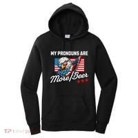 My Pronouns Are More Beer Usa Eagle American Women's Hoodie thumb 0