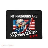 My Pronouns Are More Beer Usa Eagle American Mousepad thumb 0