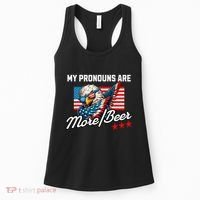 My Pronouns Are More Beer Usa Eagle American Women's Tank Top thumb 0