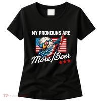My Pronouns Are More Beer Usa Eagle American Women's T-Shirt thumb 0