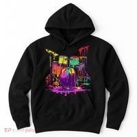 Melting Pop Art Drum Set Funny Drummer Musician Music Outfit Hoodie thumb 0