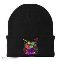 Melting Pop Art Drum Set Funny Drummer Musician Music Outfit Beanie thumb 0