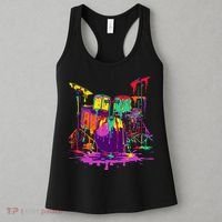 Melting Pop Art Drum Set Funny Drummer Musician Music Outfit Women's Tank Top thumb 3
