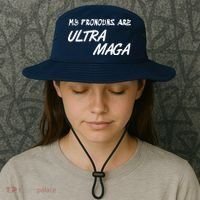 My Pronouns Are Ultra Maga Bucket Hat thumb 3