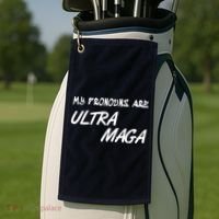 My Pronouns Are Ultra Maga Golf Towel thumb 2