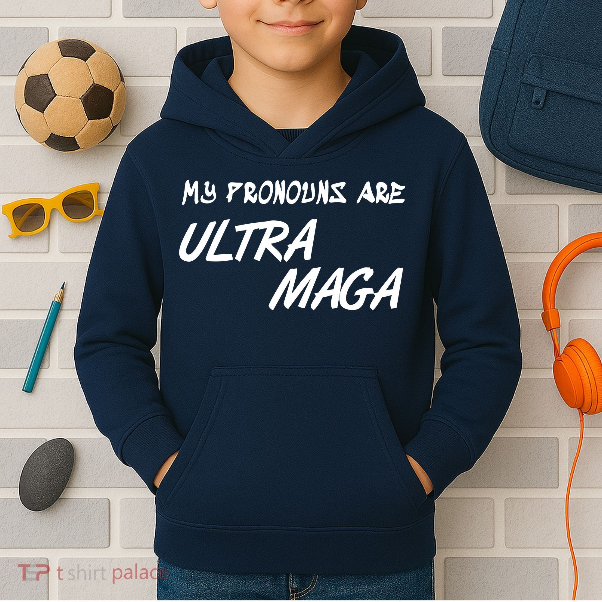 My Pronouns Are Ultra Maga Kids Hoodie