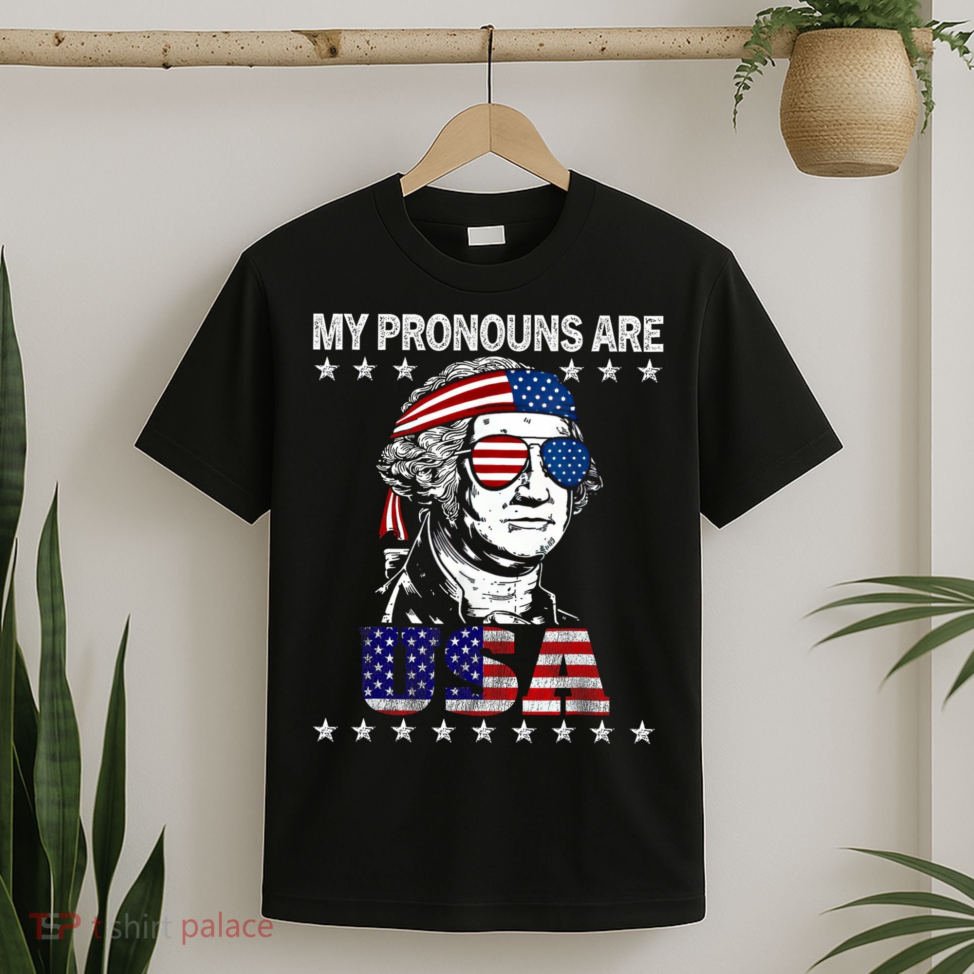 My Pronouns Are Usa Flag 4th Of July T-Shirt