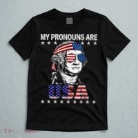 My Pronouns Are Usa Flag 4th Of July T-Shirt thumb 5