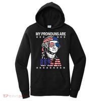 My Pronouns Are Usa Flag 4th Of July Women's Hoodie thumb 0