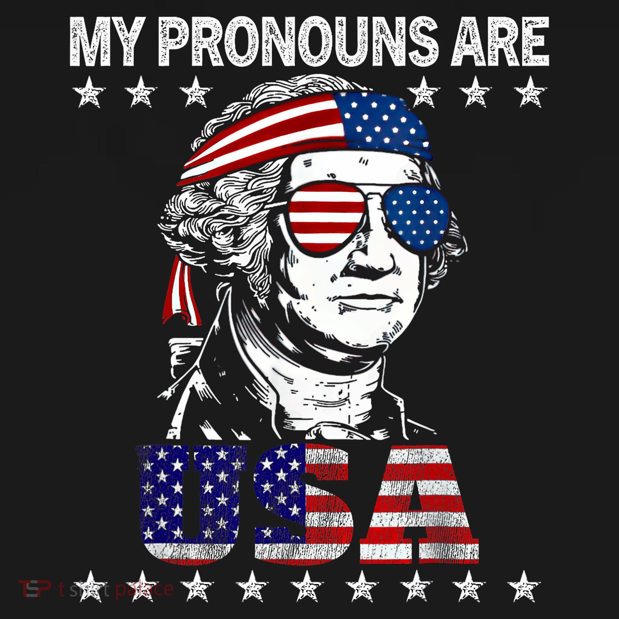 My Pronouns Are Usa Flag 4th Of July Women's Tank Top