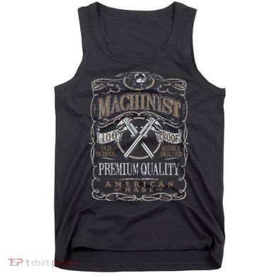 Machinist Patriotic American 100 Proof Gift Tank Top