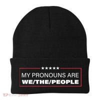 My Pronouns Are We The People Beanie thumb 0