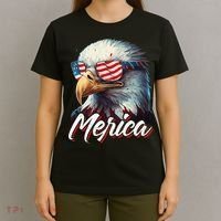 Merica Patriotic American Bald Eagle Funny 4th of July T-Shirt thumb 4