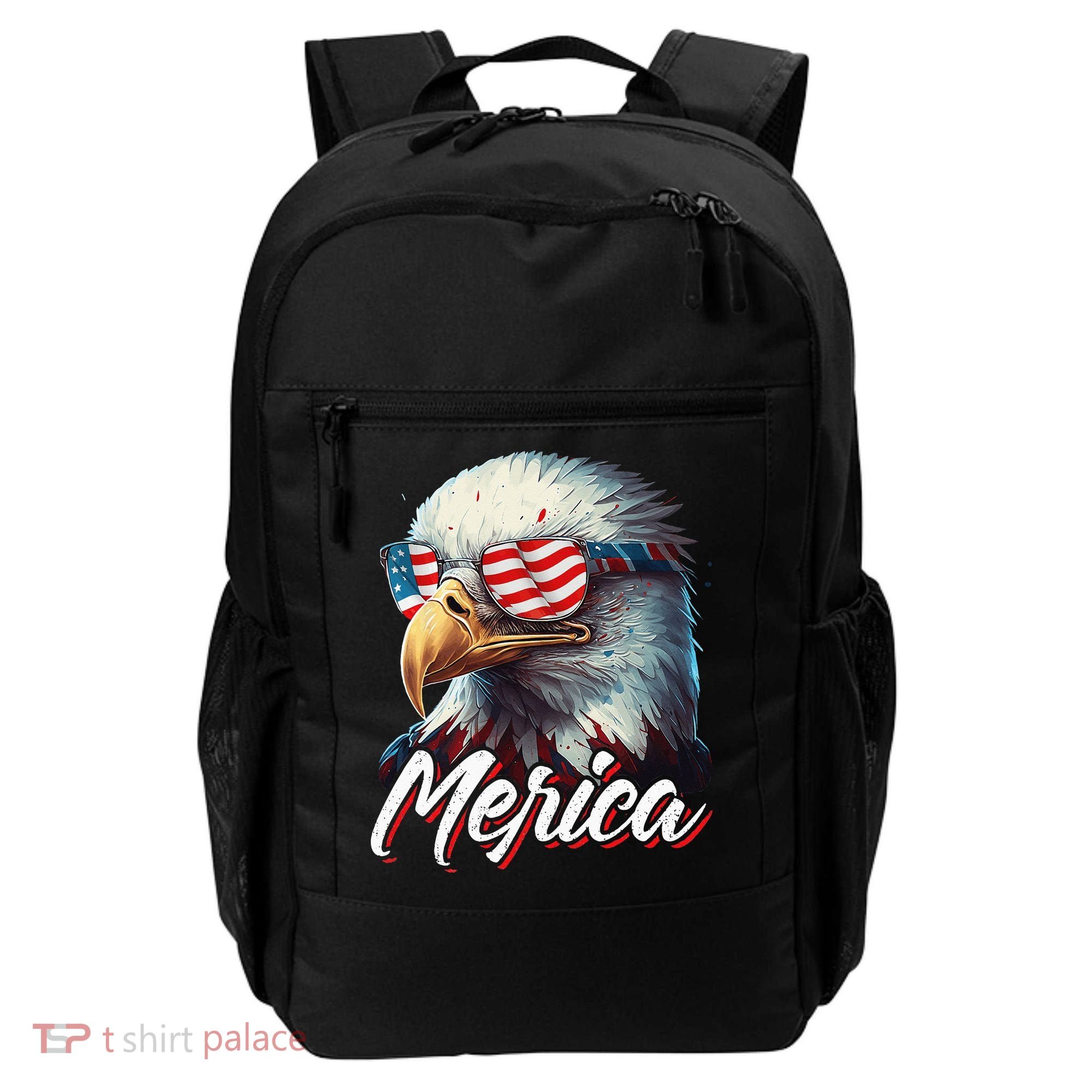 Merica Patriotic American Bald Eagle Funny 4th of July Backpack