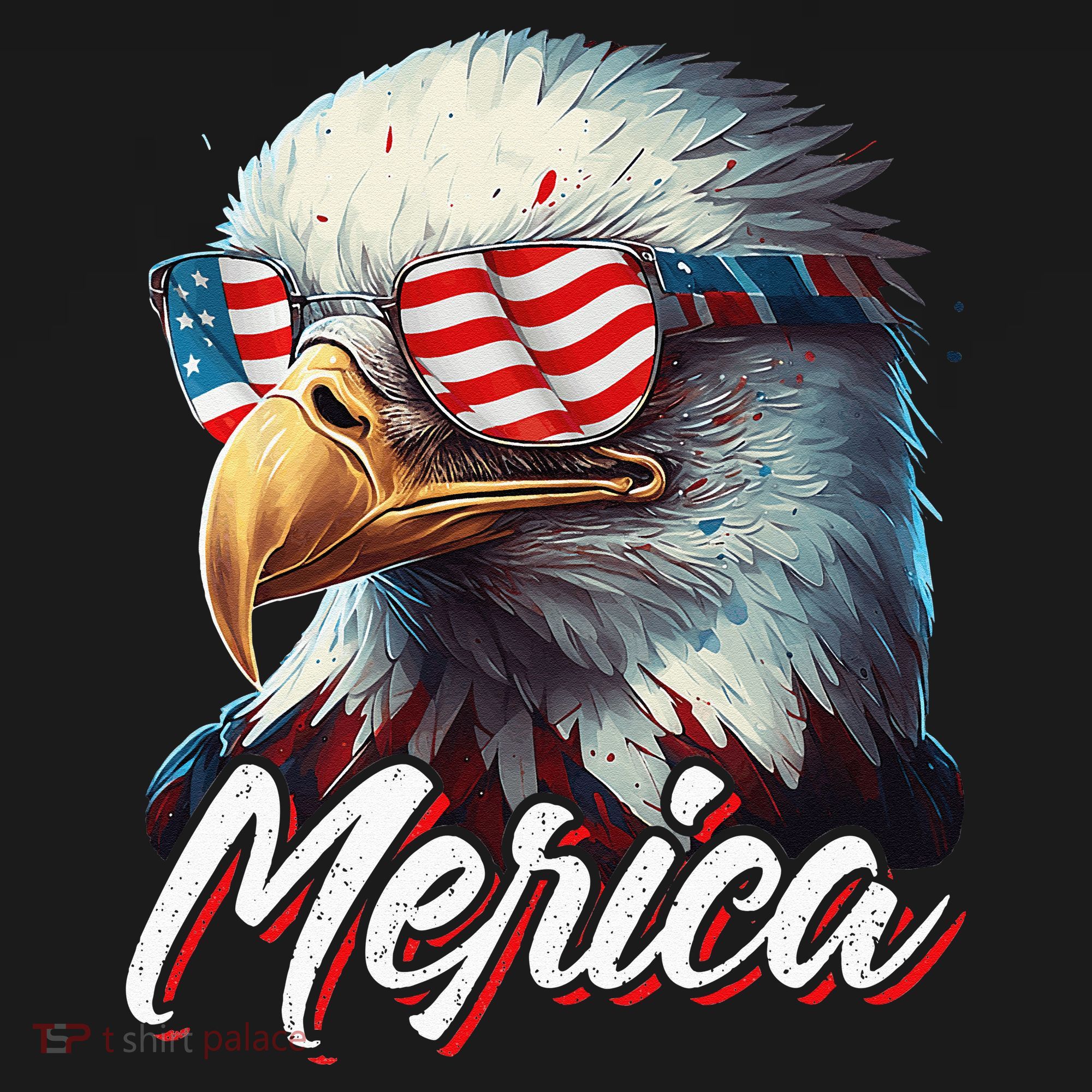 Merica Patriotic American Bald Eagle Funny 4th of July Women's Hoodie