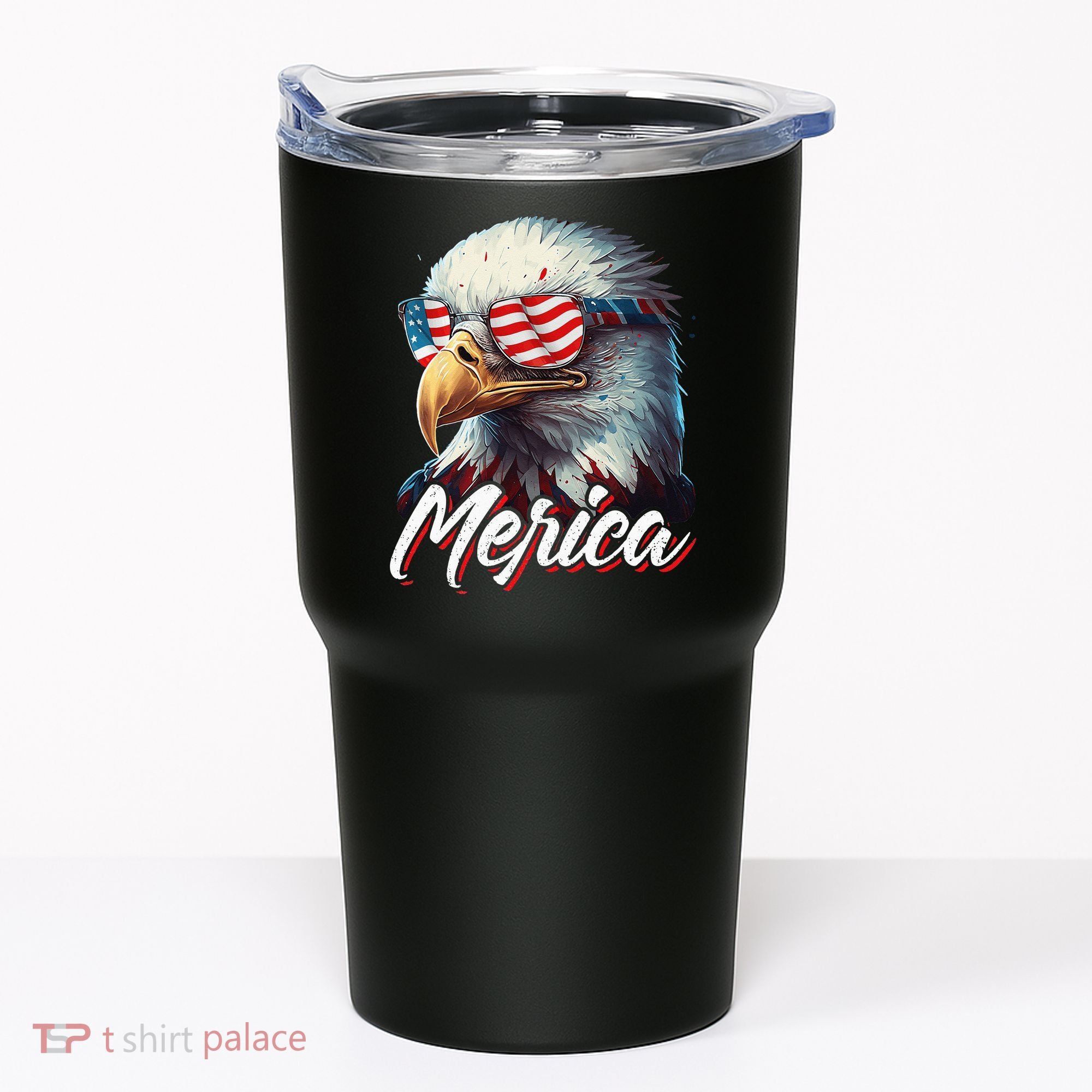 Merica Patriotic American Bald Eagle Funny 4th of July Tumbler