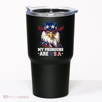My Pronouns Are Usa Funny Eagle 4 July American Tumbler thumb 0