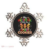 My Preschool Are Smart Cookies Christmas Gingerbread Funny Teacher Ornament thumb 0