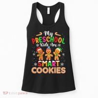 My Preschool Are Smart Cookies Christmas Gingerbread Funny Teacher Women's Tank Top thumb 0
