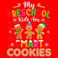 My Preschool Are Smart Cookies Christmas Gingerbread Funny Teacher Santa Hat thumb 1