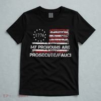 My Pronouns Are Prosecute Fauci Political American US Flag  T-Shirt thumb 5