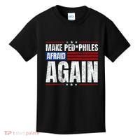 Make Pedophiles Afraid Again Funny Political Election Kids T-Shirt thumb 0