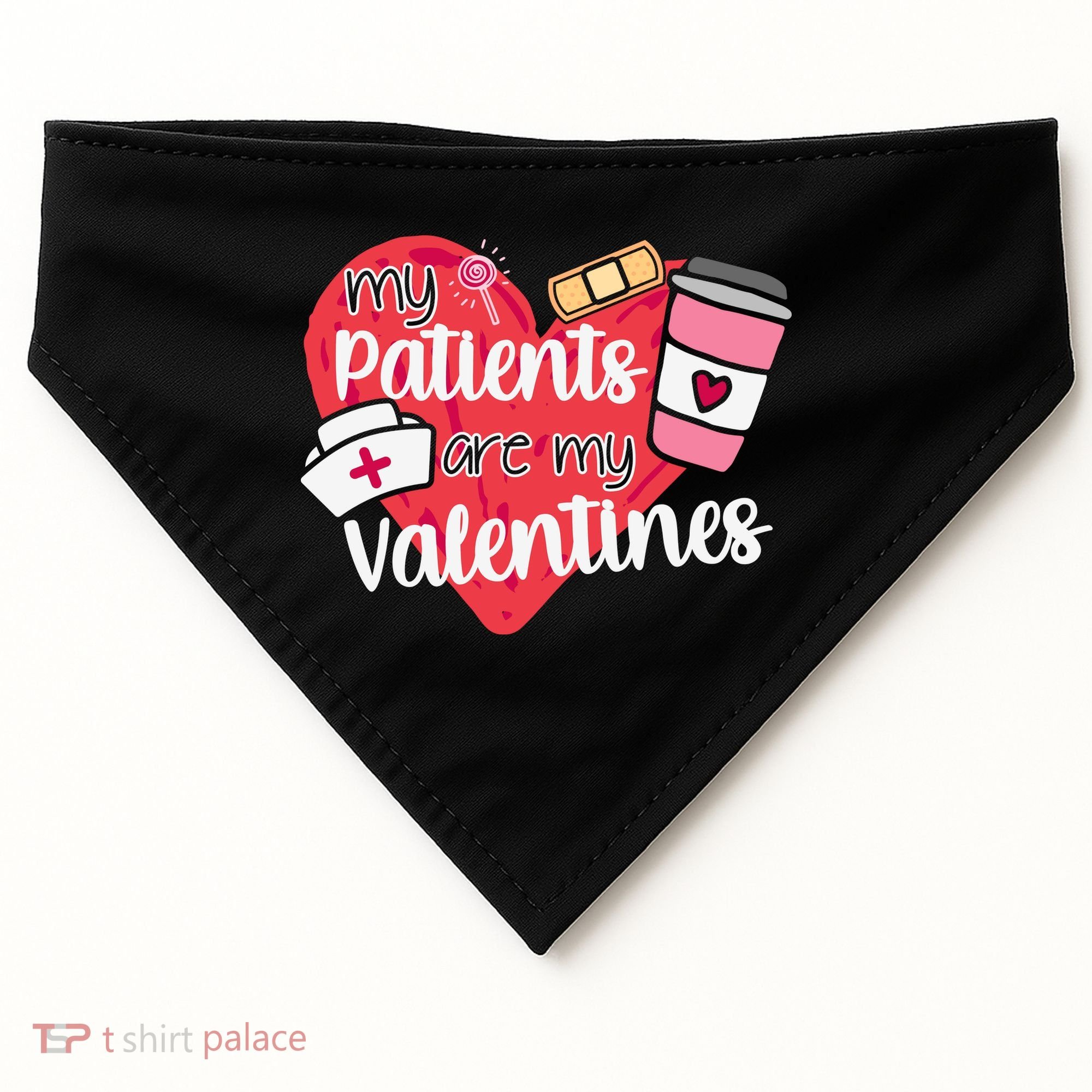 My Patients Are My Valentines Cute Nurse USA-Made Doggie Bandana