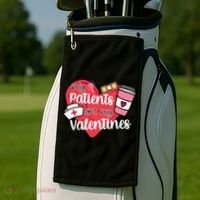 My Patients Are My Valentines Cute Nurse Golf Towel thumb 2