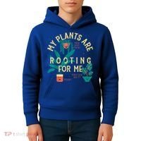 My Plants Are Rooting For Me Plant Funny Gift Kids Hoodie thumb 4
