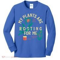 My Plants Are Rooting For Me Plant Funny Gift Kids Long Sleeve Shirt thumb 0