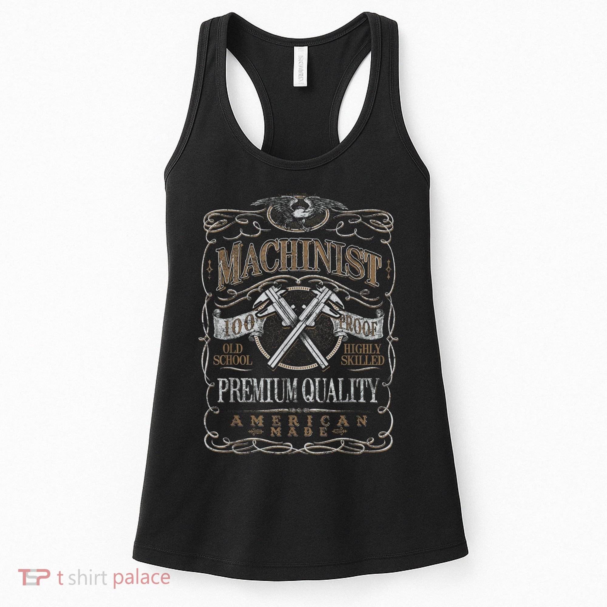 Machinist Patriotic American 100 Proof Women's Tank Top