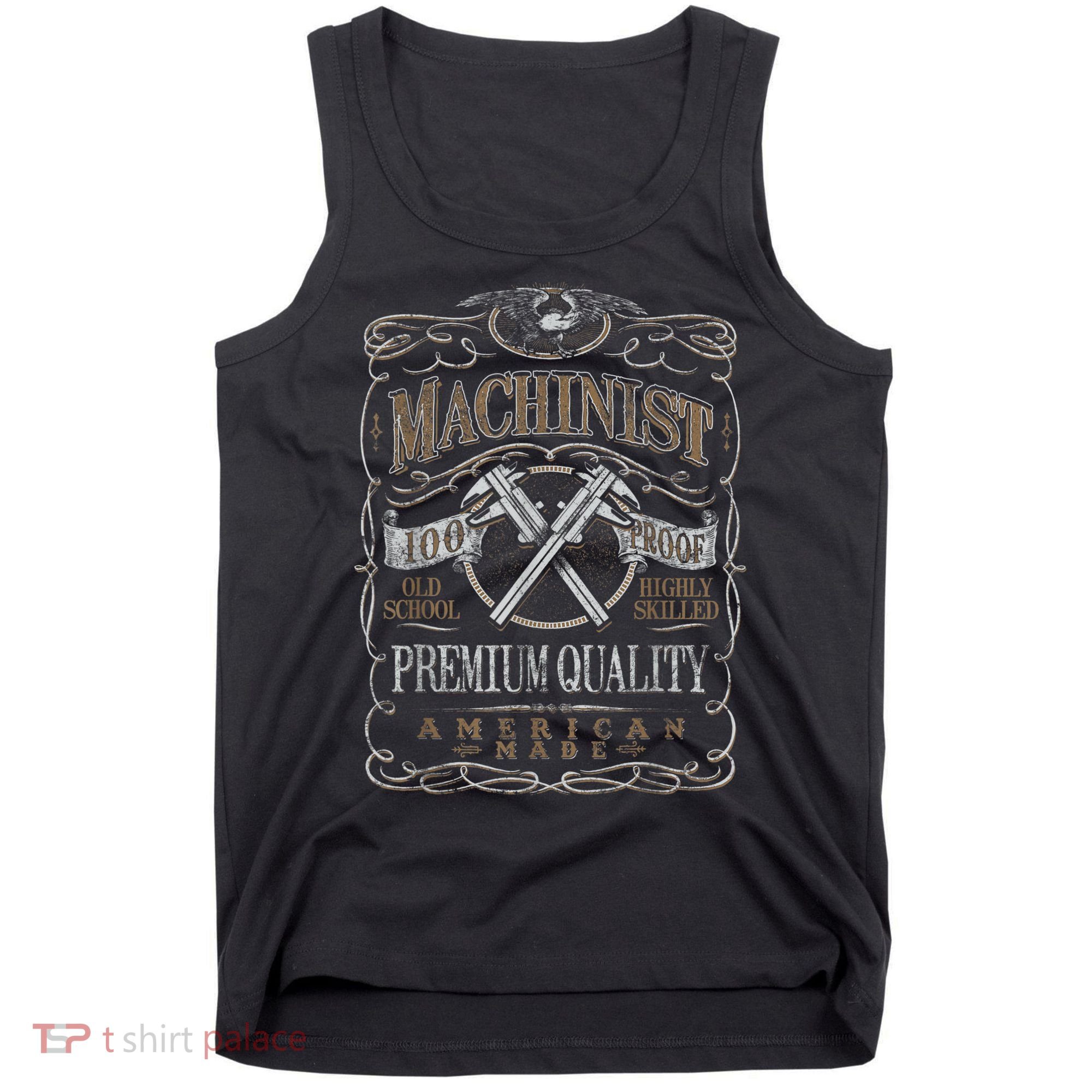 Machinist Patriotic American 100 Proof Tank Top
