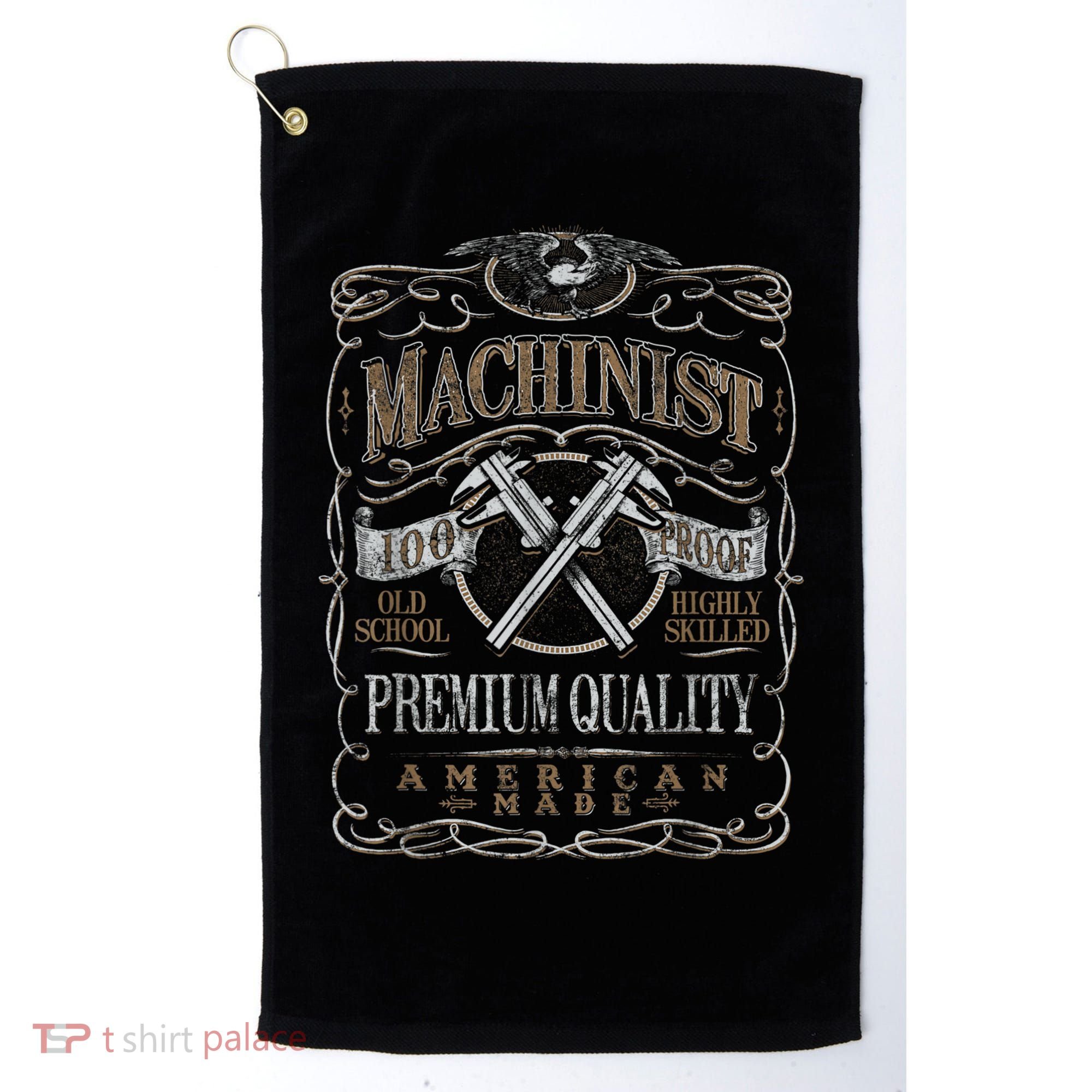 Machinist Patriotic American 100 Proof Golf Towel