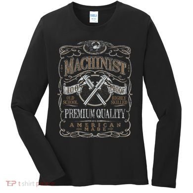 Machinist Patriotic American 100 Proof Women's Long Sleeve Shirt