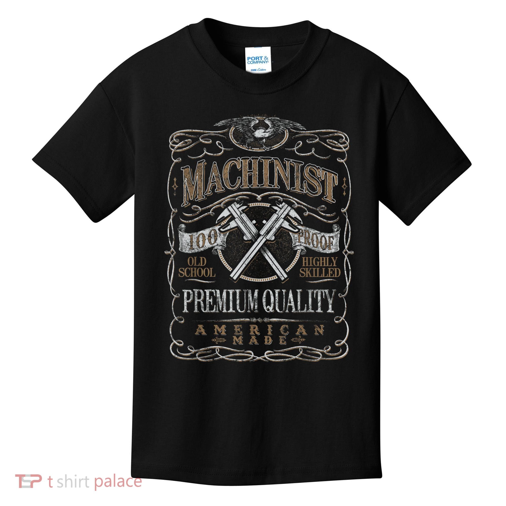 Machinist Patriotic American 100 Proof Kids T-Shirt