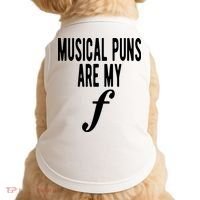 Musical Puns Are My Forte Band Instrument Fun Music Doggie Tank thumb 0