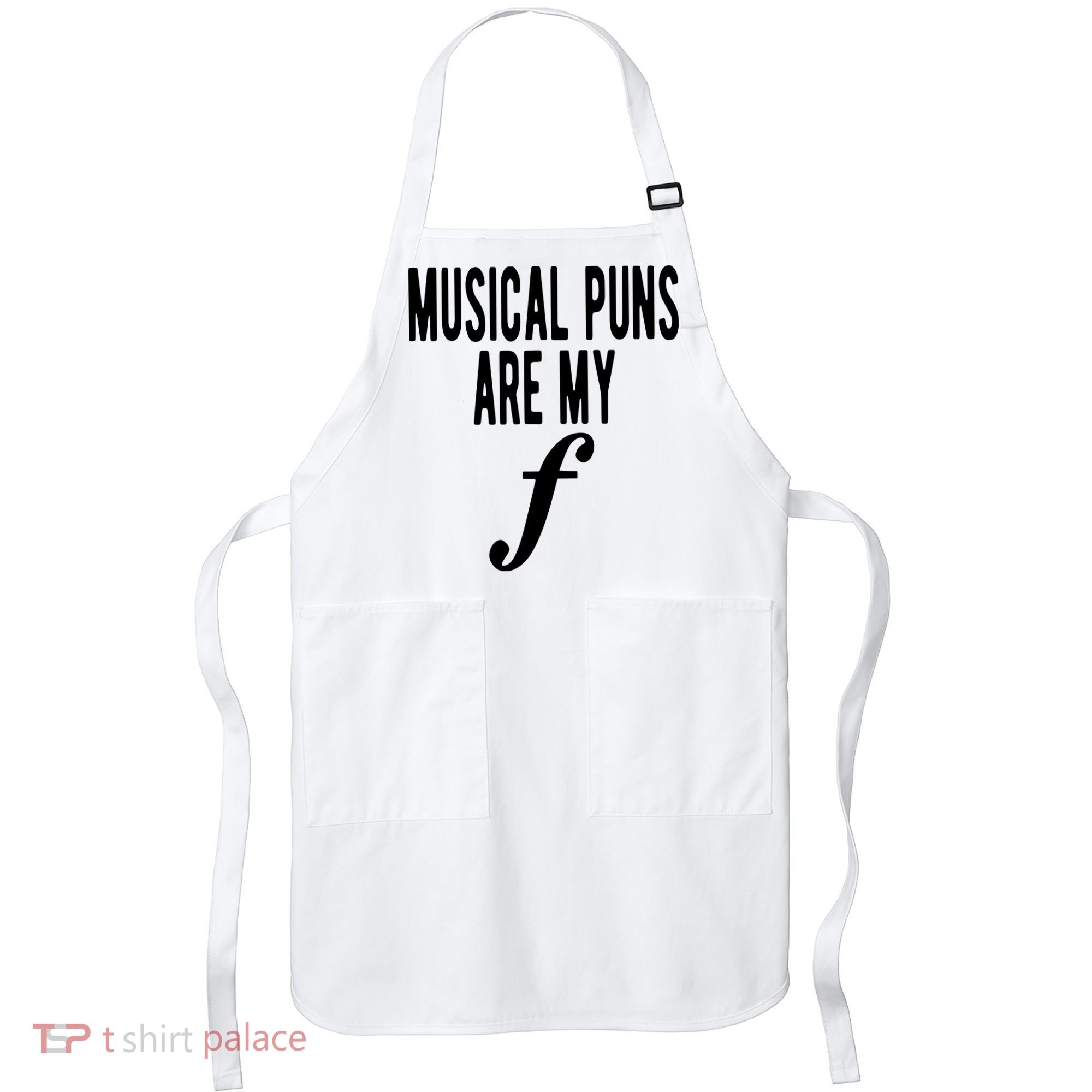 Musical Puns Are My Forte Band Instrument Fun Music Apron