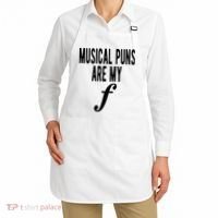 Musical Puns Are My Forte Band Instrument Fun Music Apron thumb 2