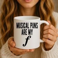 Musical Puns Are My Forte Band Instrument Fun Music Coffee Mug thumb 3