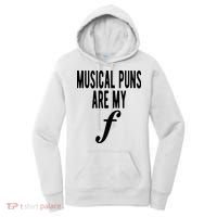 Musical Puns Are My Forte Band Instrument Fun Music Women's Hoodie thumb 0